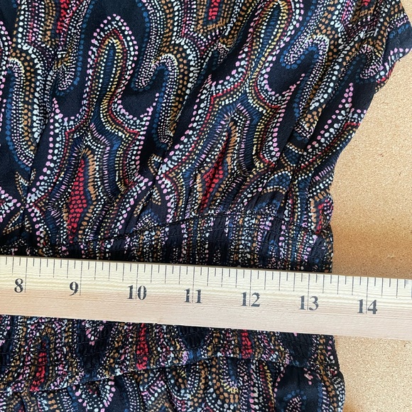 Maeve Evaline smocked dress size xsmall geometric multi color Anthropologie - Picture 11 of 11